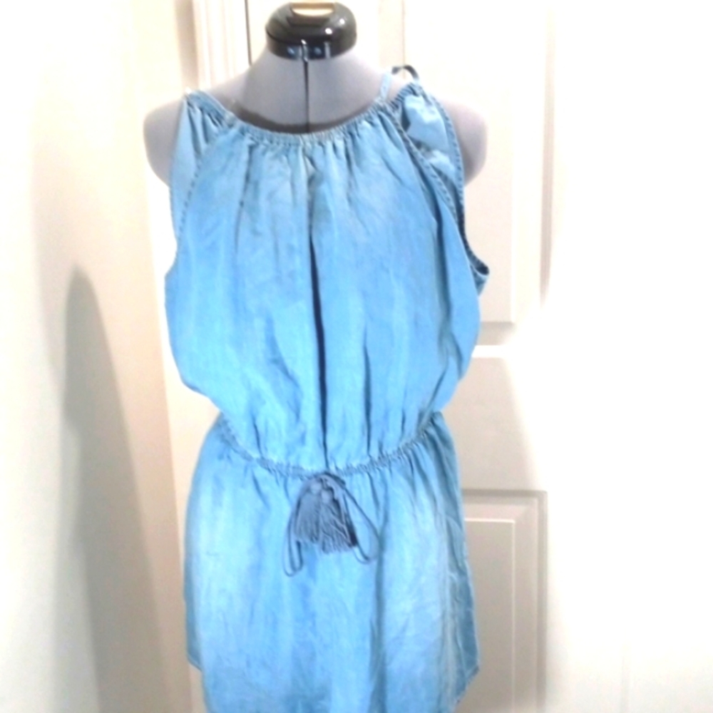 Women's  Sz Large Romper. Blue Chambray. LAST CHANCE